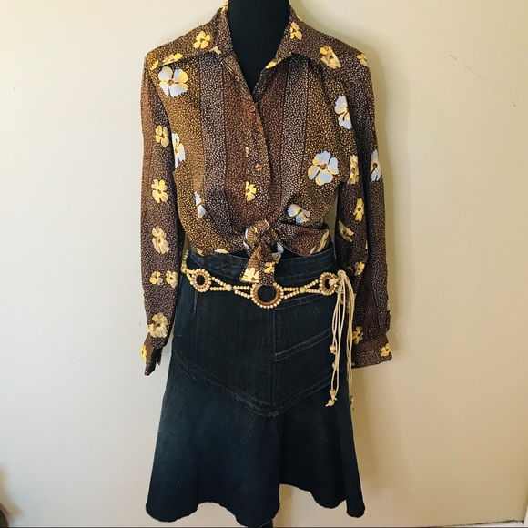 7 For All Mankind Denim Pleated Skirt Size 27 - Picture 9 of 11